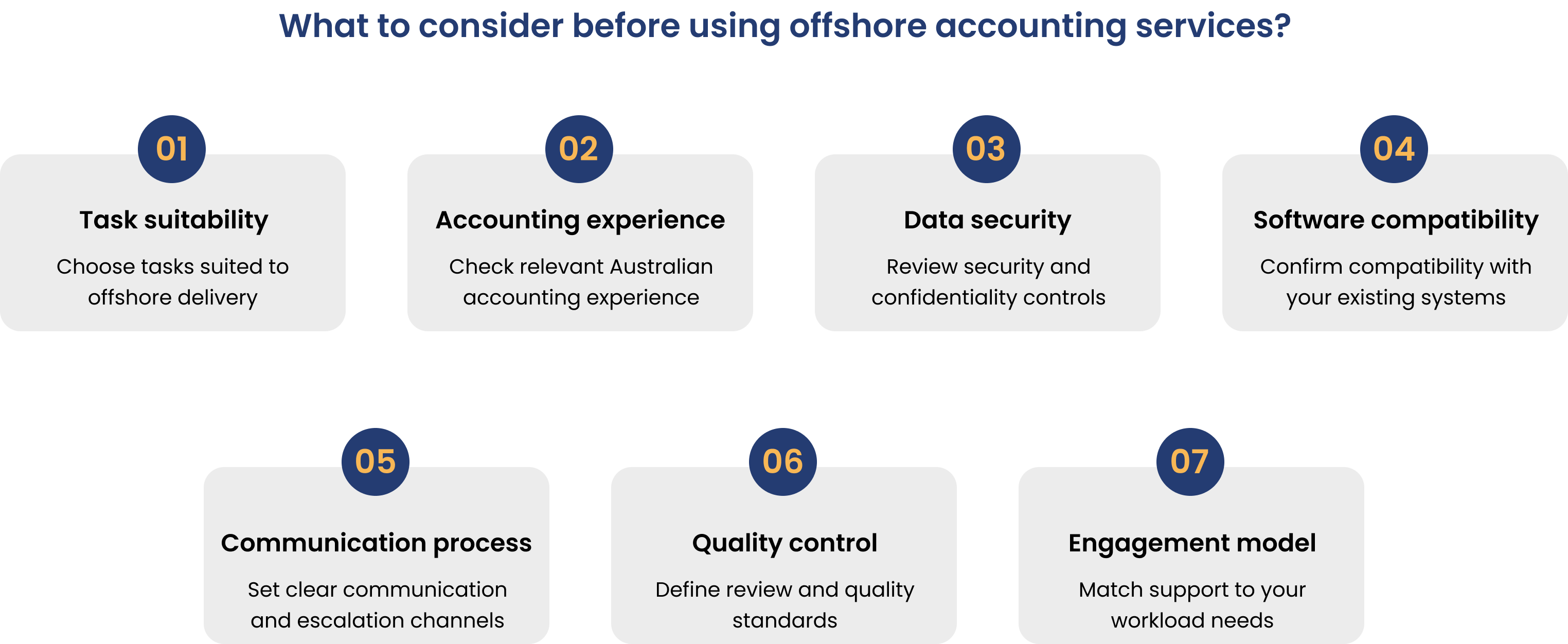 What to consider before using offshore accounting services